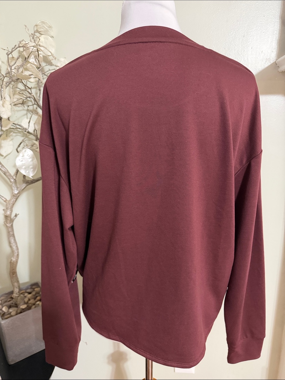 Avia Women's Long Sleeve Sweatshirt Wine - Picture 4 of 4